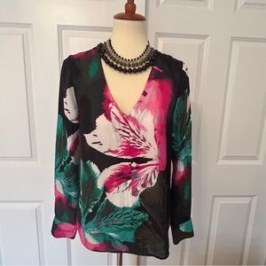 Jennifer Lopez Floral Print Blouse